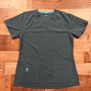 Carhartt Force Scrub Top Women’s Small Teal V-Neck Utility Workwear